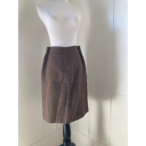 Gap Brown Felt Pencil Skirt, Size 1 - Picture 1 of 6